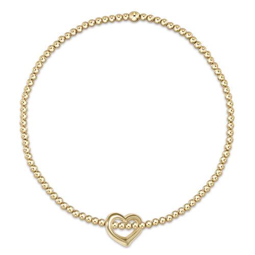 Enewton | Classic Gold 2.5mm Bead Bracelet, Love Gold Charm