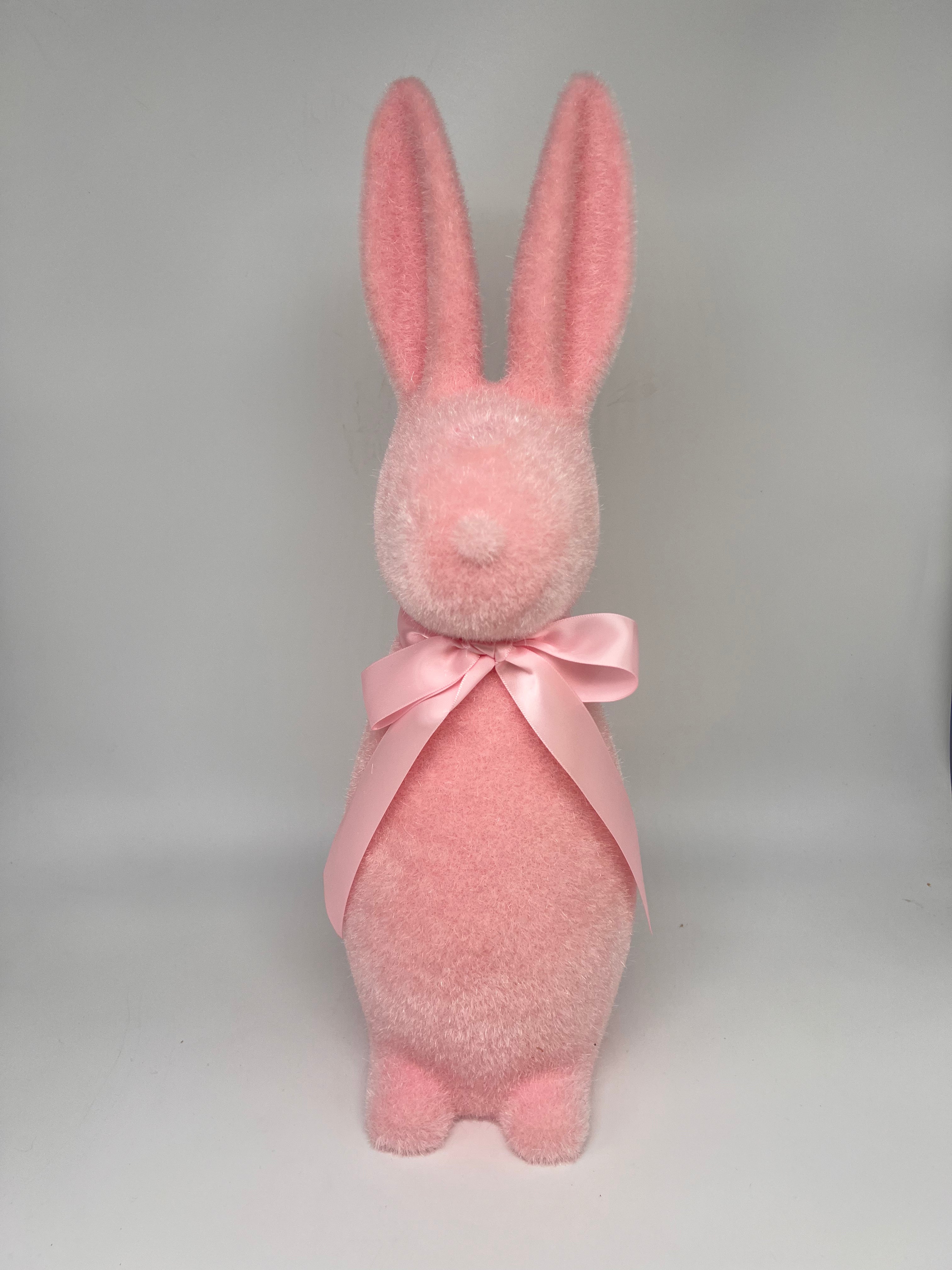 Pastal Medium Flocked Bunny