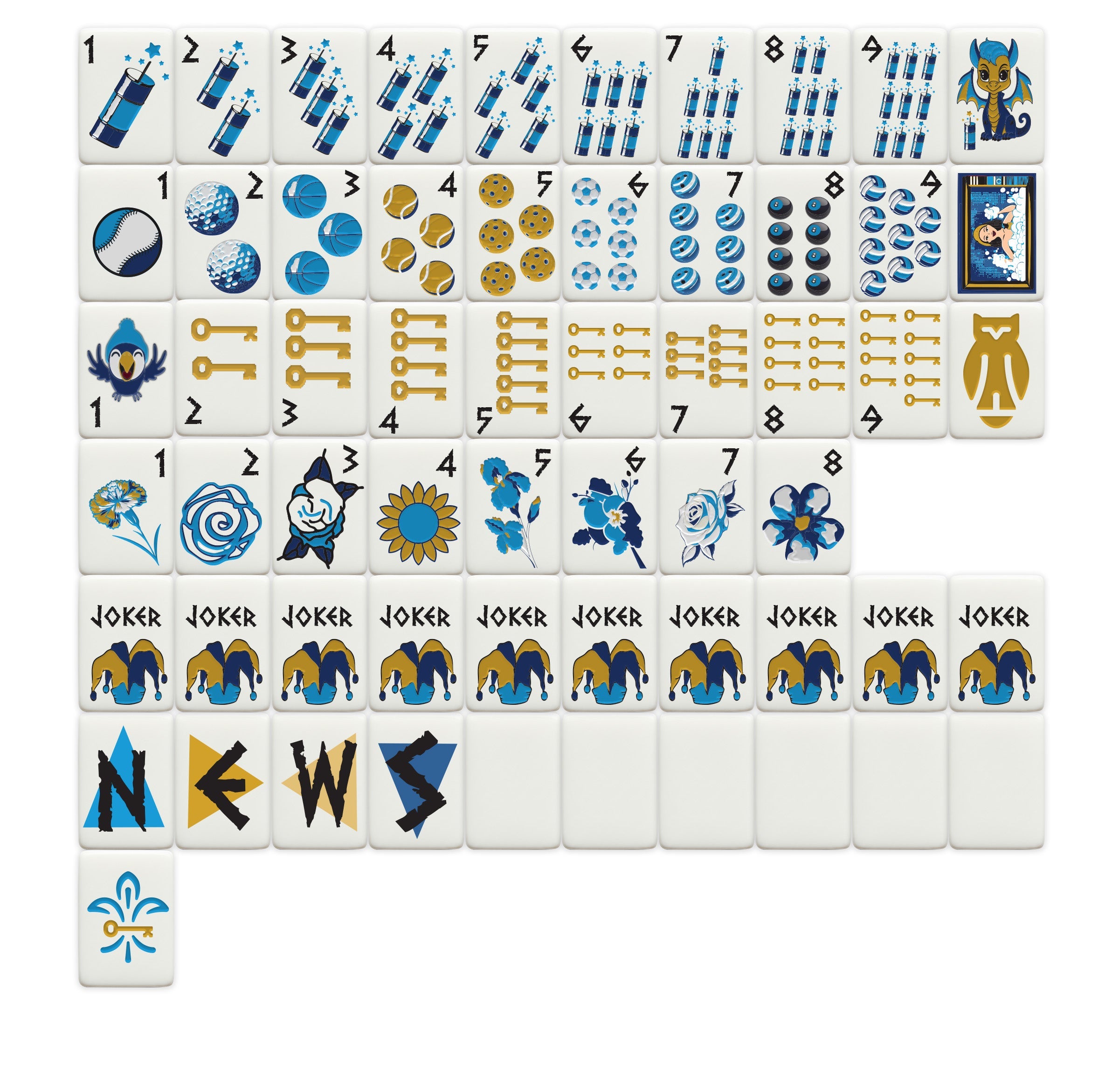 Sorority Mahjong Tiles, Assorted Sororities