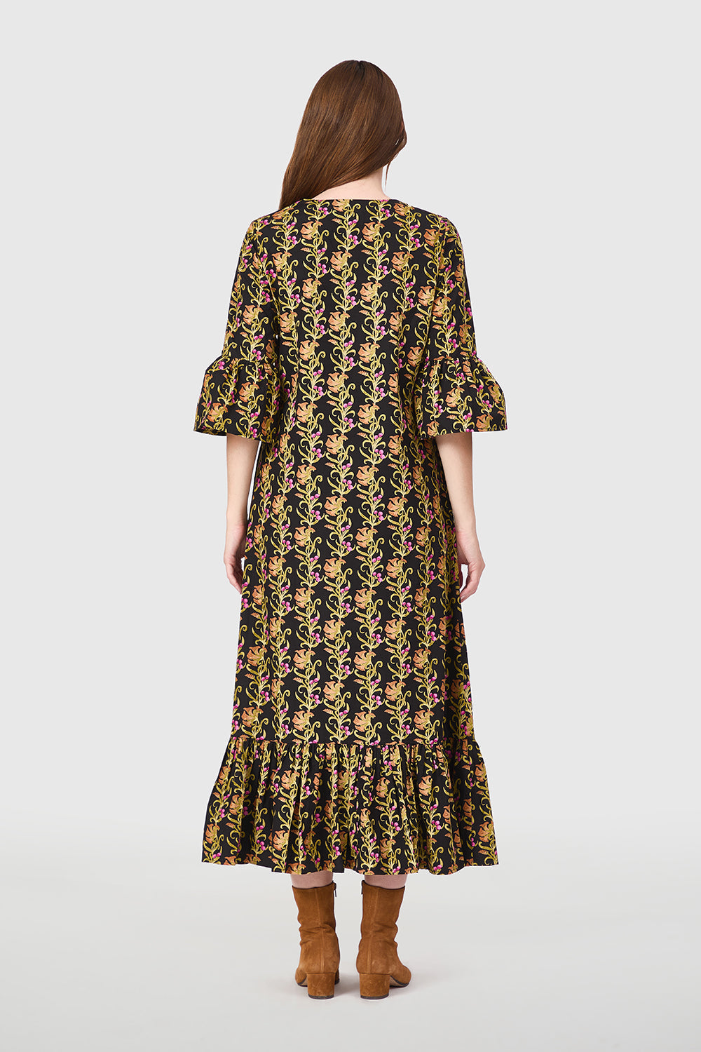 Orchard Dress, Berrywood Scroll