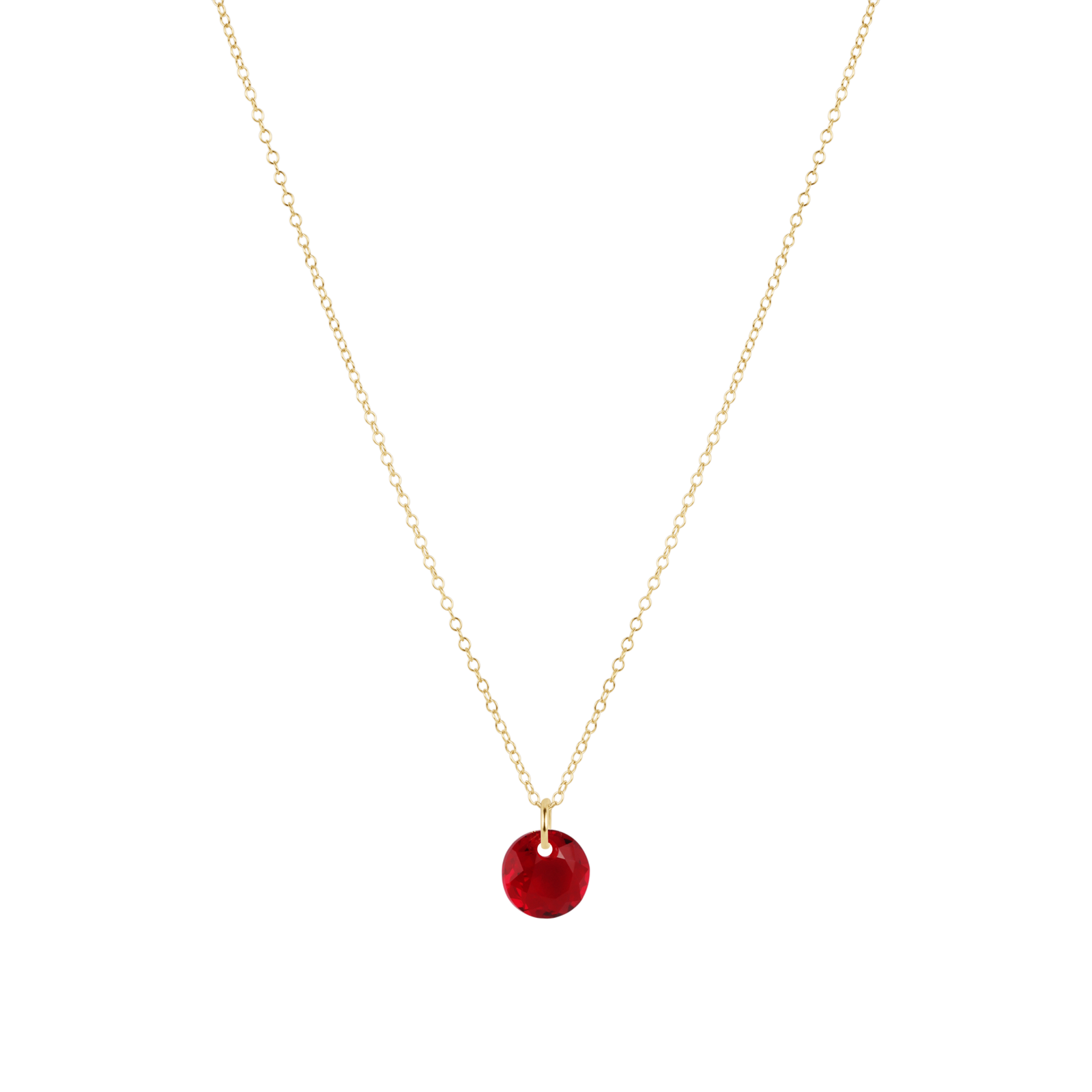 16" Necklace Gold,  Reflection Small Charm
