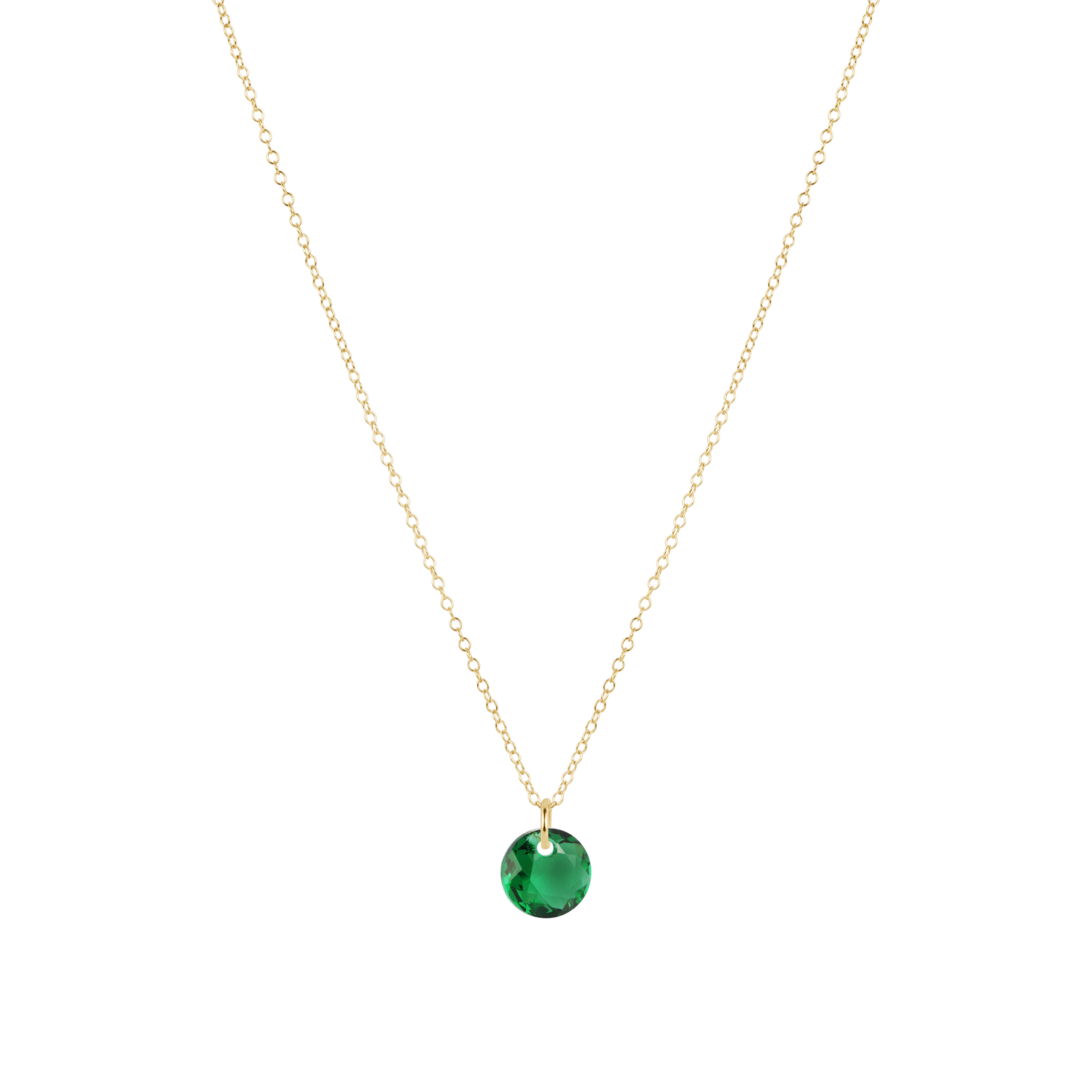 16" Necklace Gold,  Reflection Small Charm