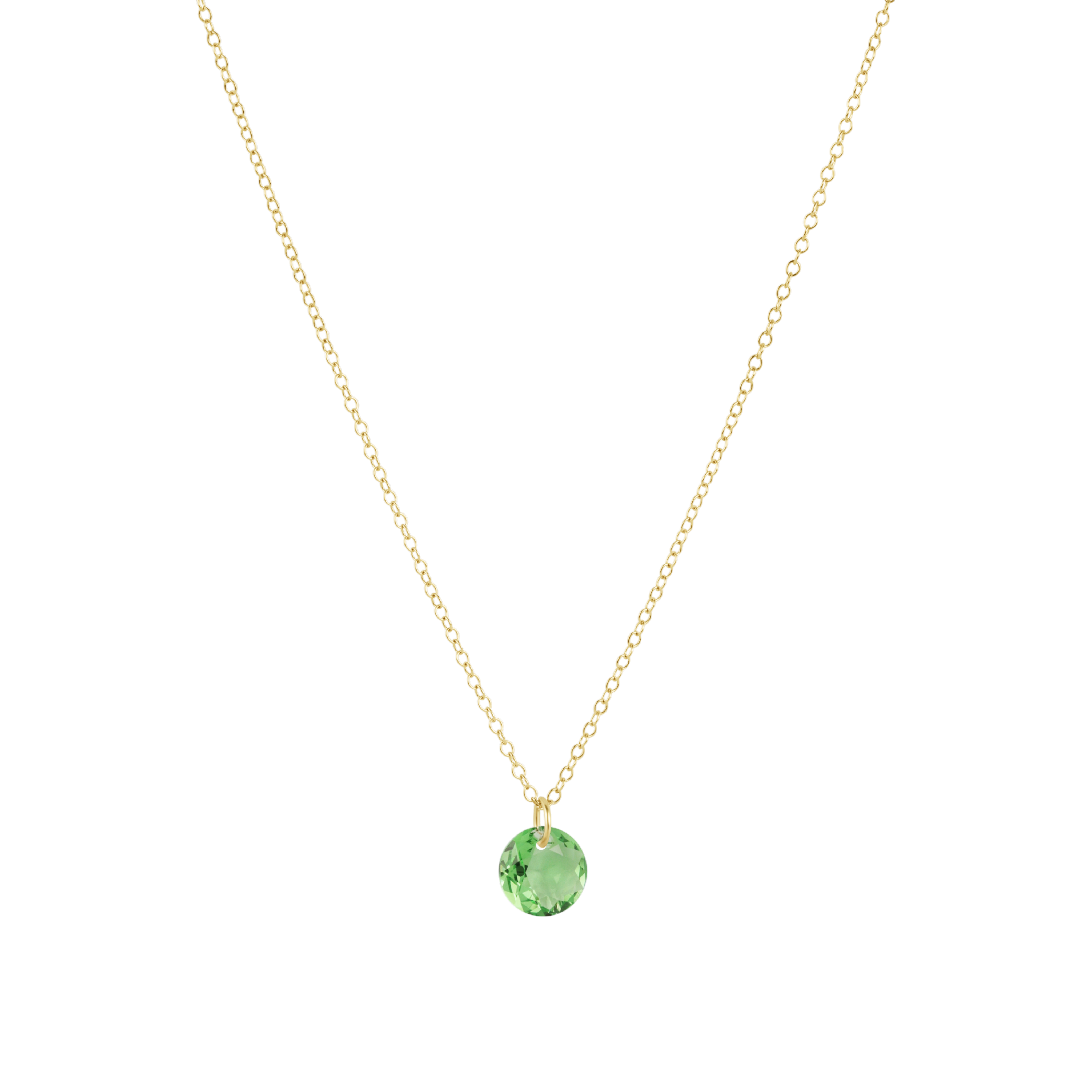 16" Necklace Gold,  Reflection Small Charm