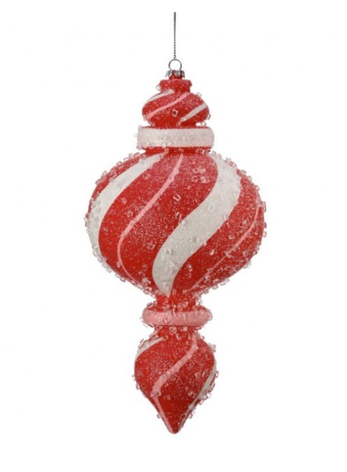 Sugar Peppermint Finial Ornament