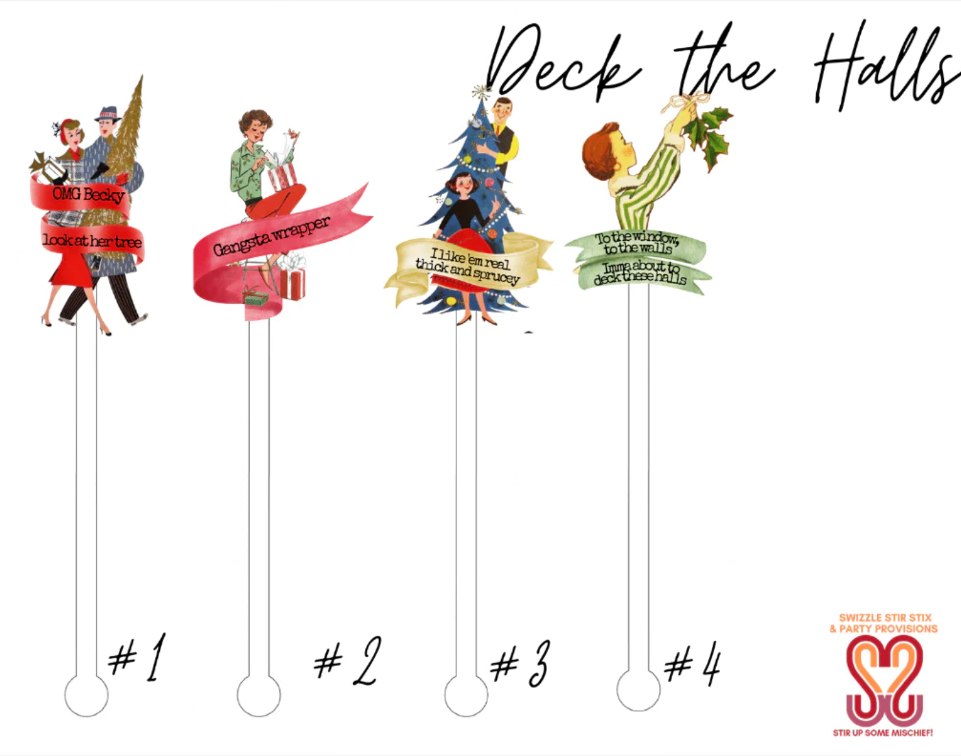 Swizzle Stir Sticks | Drink Stir Sticks, Assorted Styles