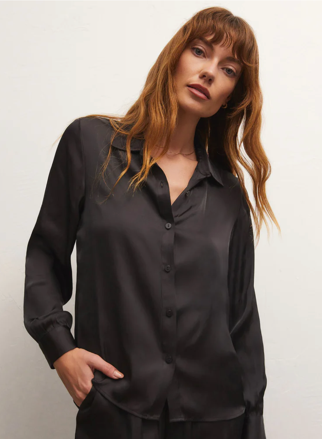Z Supply | Serenity Lux Sheen Top, Black