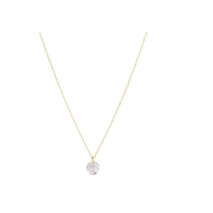 16" Necklace Gold,  Reflection Small Charm