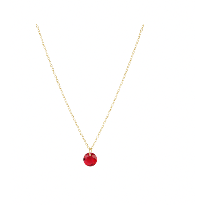 16" Necklace Gold,  Reflection Small Charm