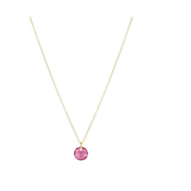 16" Necklace Gold,  Reflection Small Charm