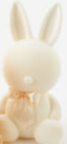 Large Flocked Sitting Bunny, Assorted Styles