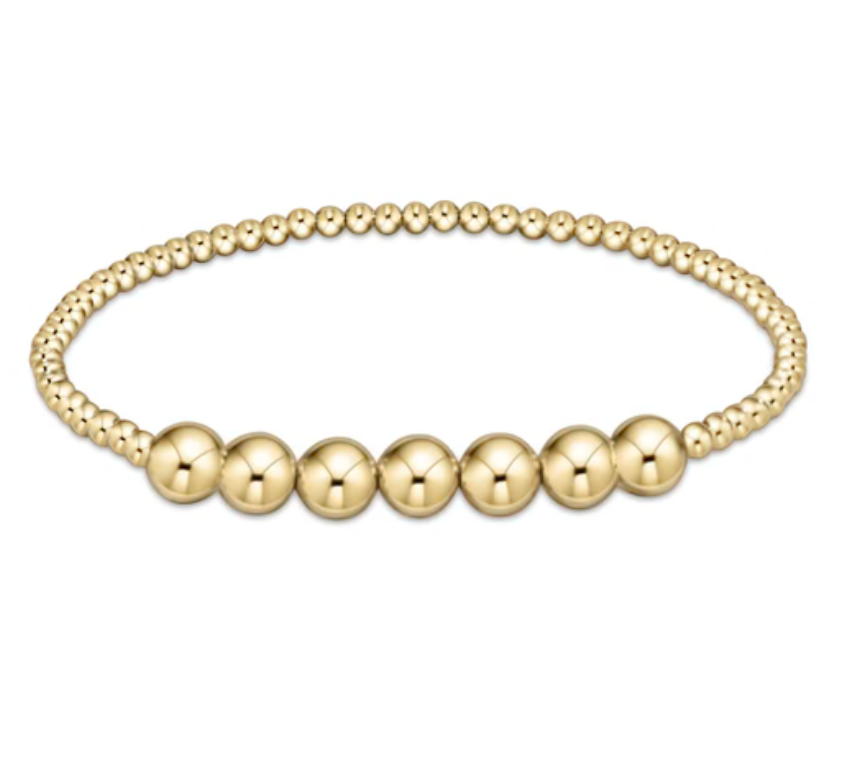 Enewton | Classic Gold Beaded Bliss 3mm Bead Bracelet, 6mm Gold