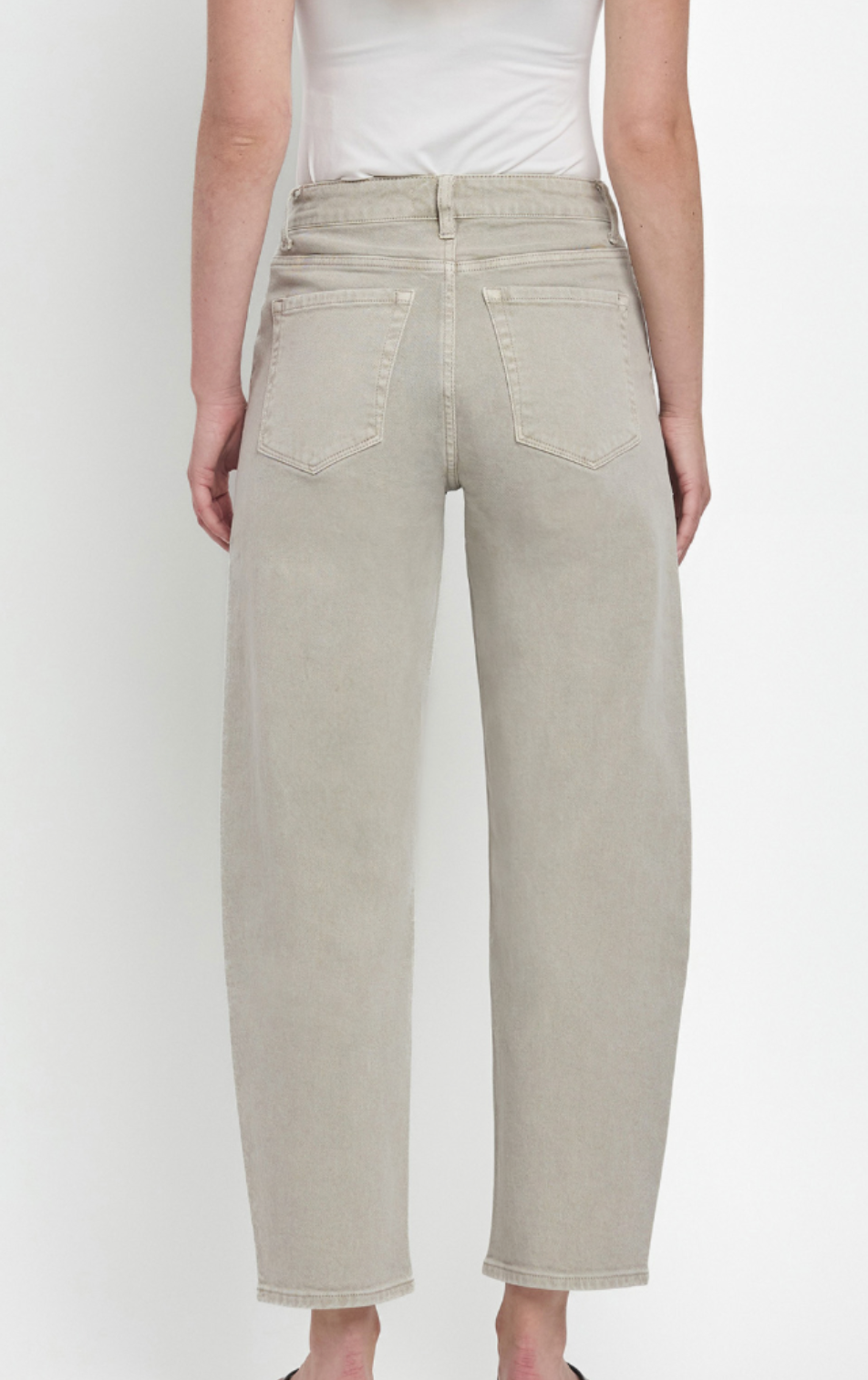 Vervet | Super High Rise Slim Barrel, Rock Grey