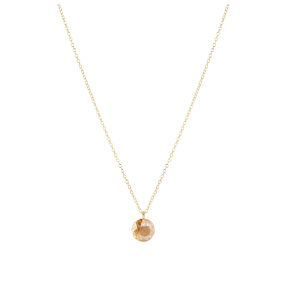 16" Necklace Gold,  Reflection Small Charm