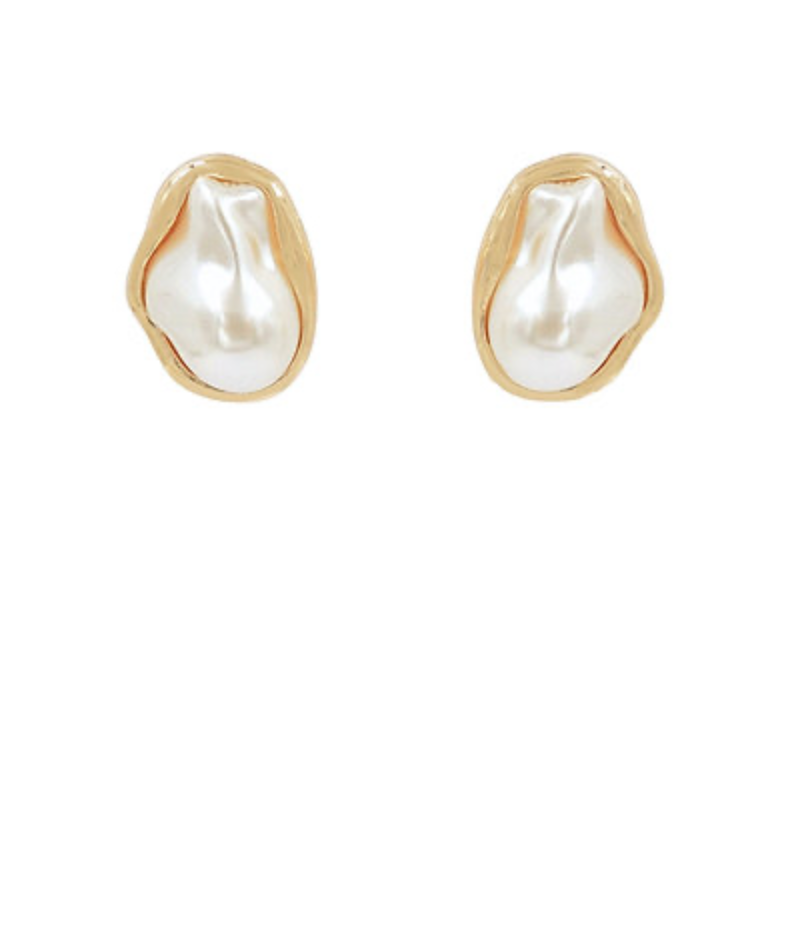 Oversized Cream Pearl Baroque Earrings, Assorted Sizes