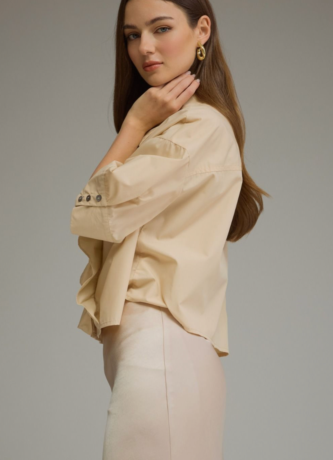 The Champagne Ruffle Top
