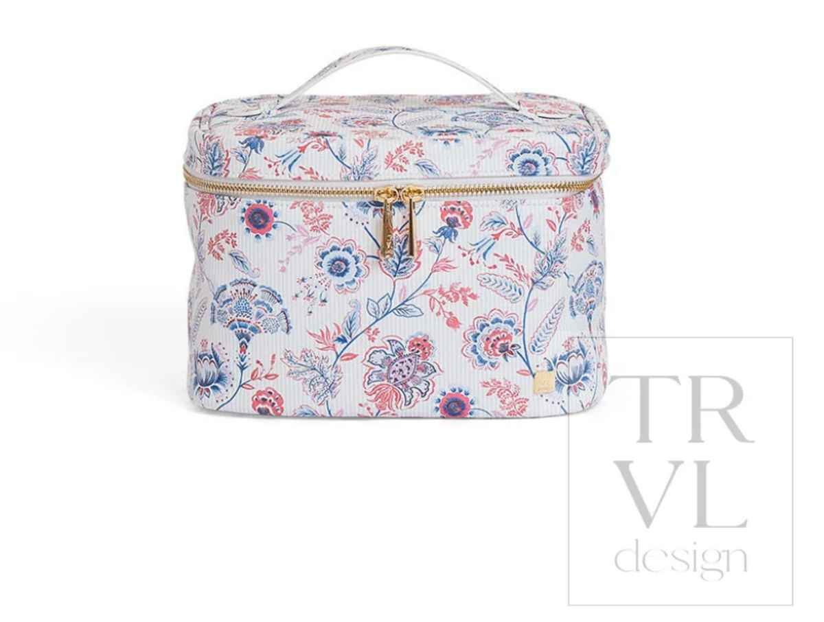 Luxe Vanity Train Case, Newport Floral