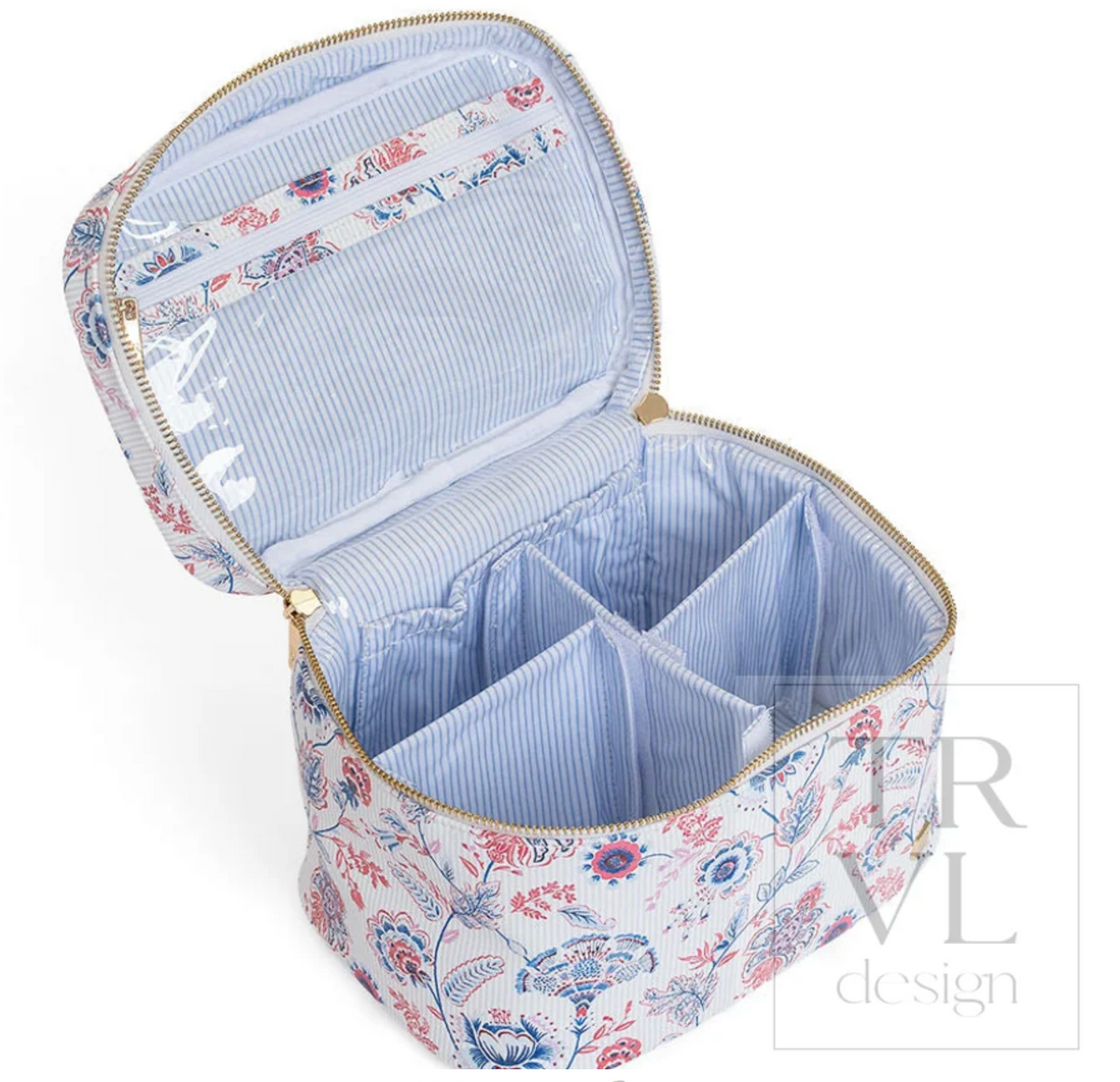 Luxe Vanity Train Case, Newport Floral