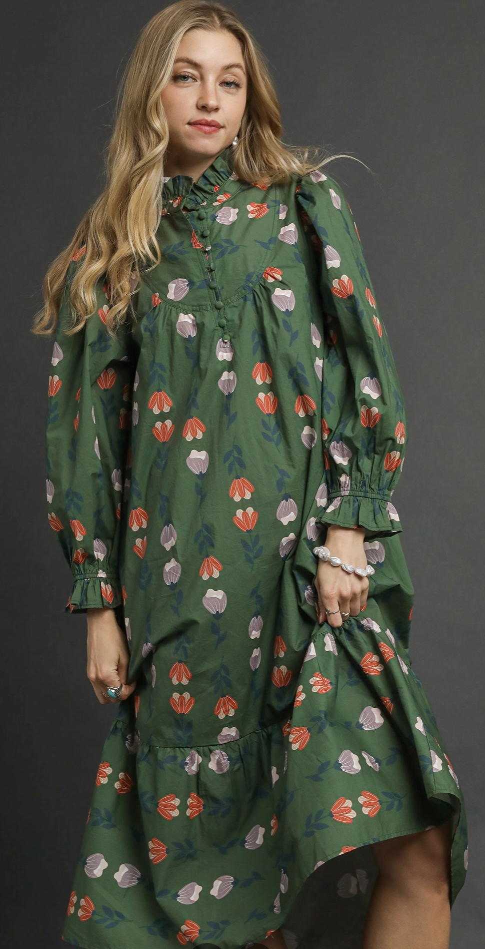 The Everly Floral Midi Dress