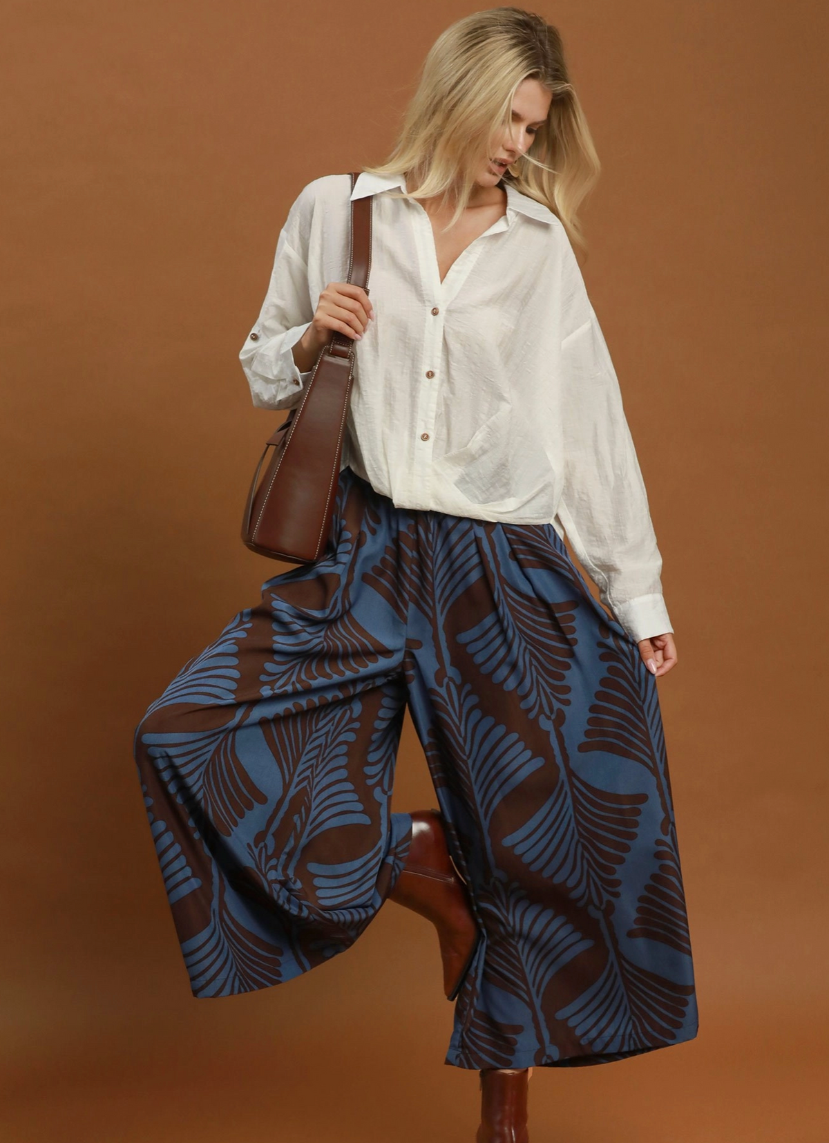 The Cecelia Printed Wide-Leg Pants