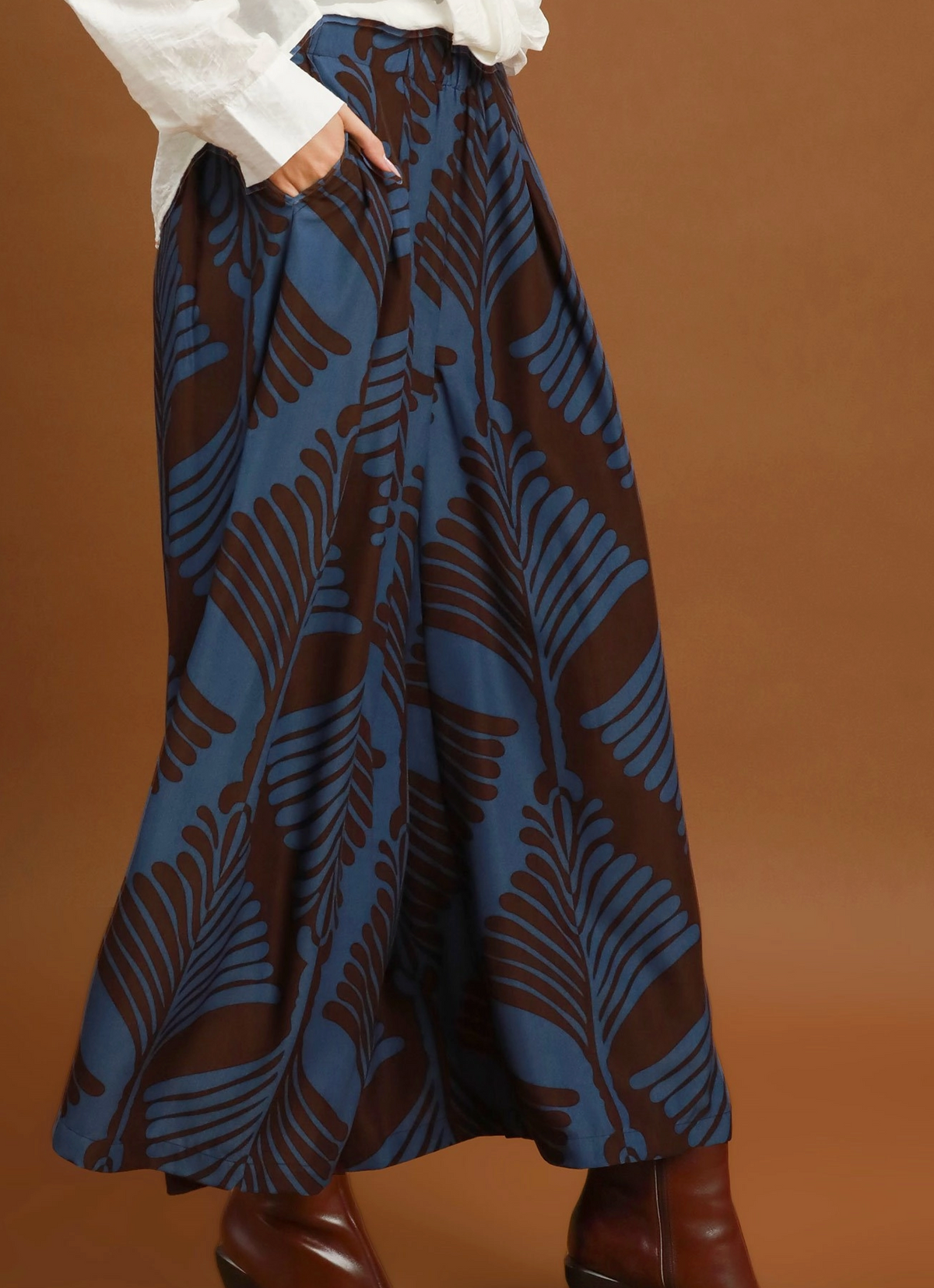 The Cecelia Printed Wide-Leg Pants