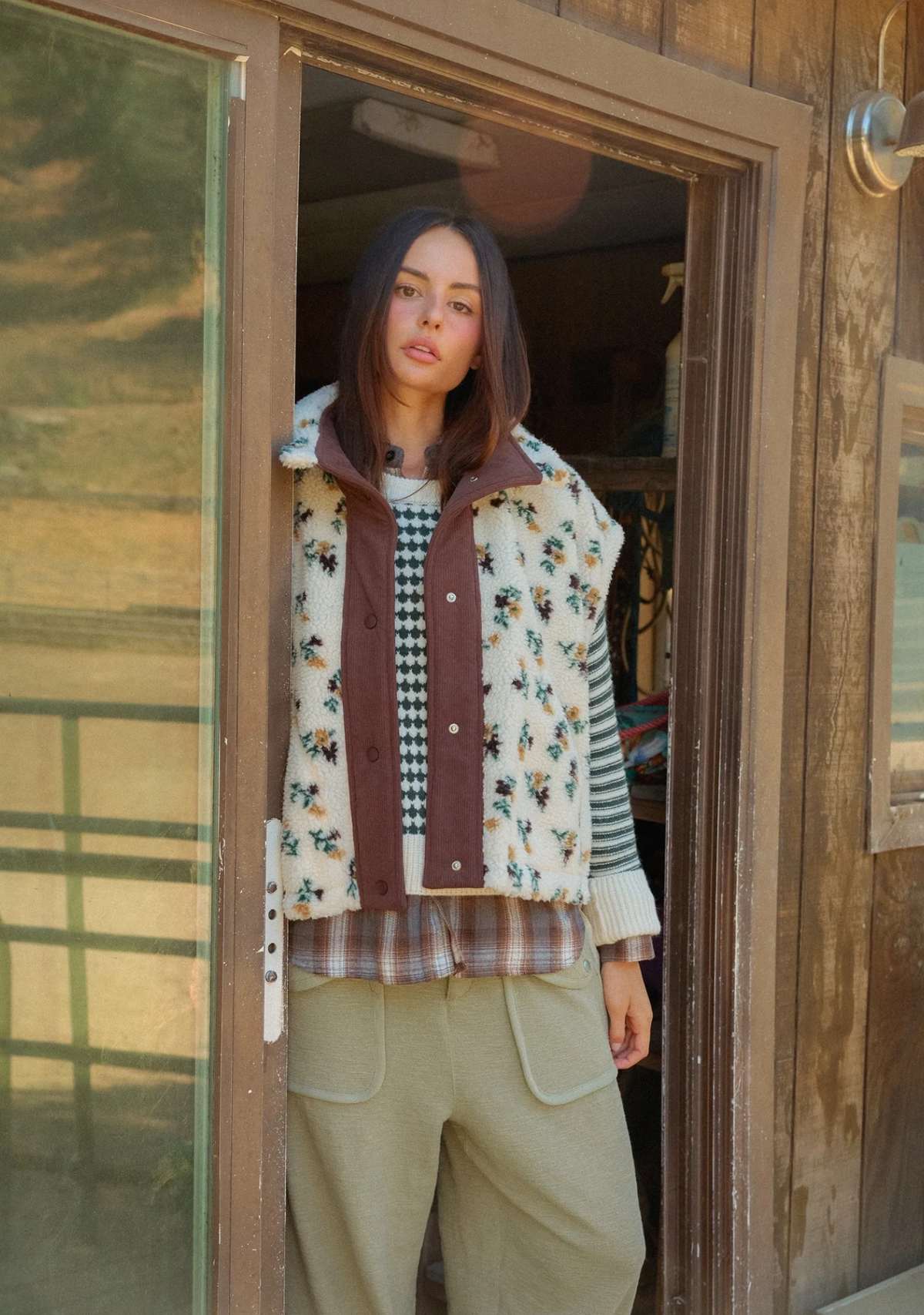 The Cabin Garden Mixed-Print Jacket