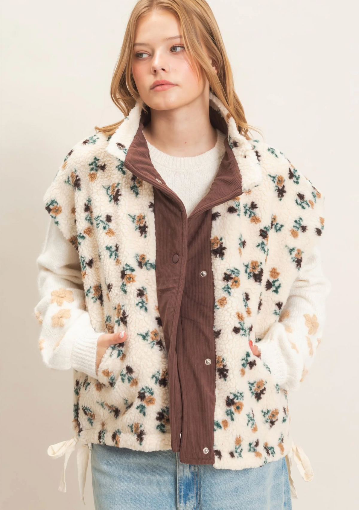The Cabin Garden Mixed-Print Jacket