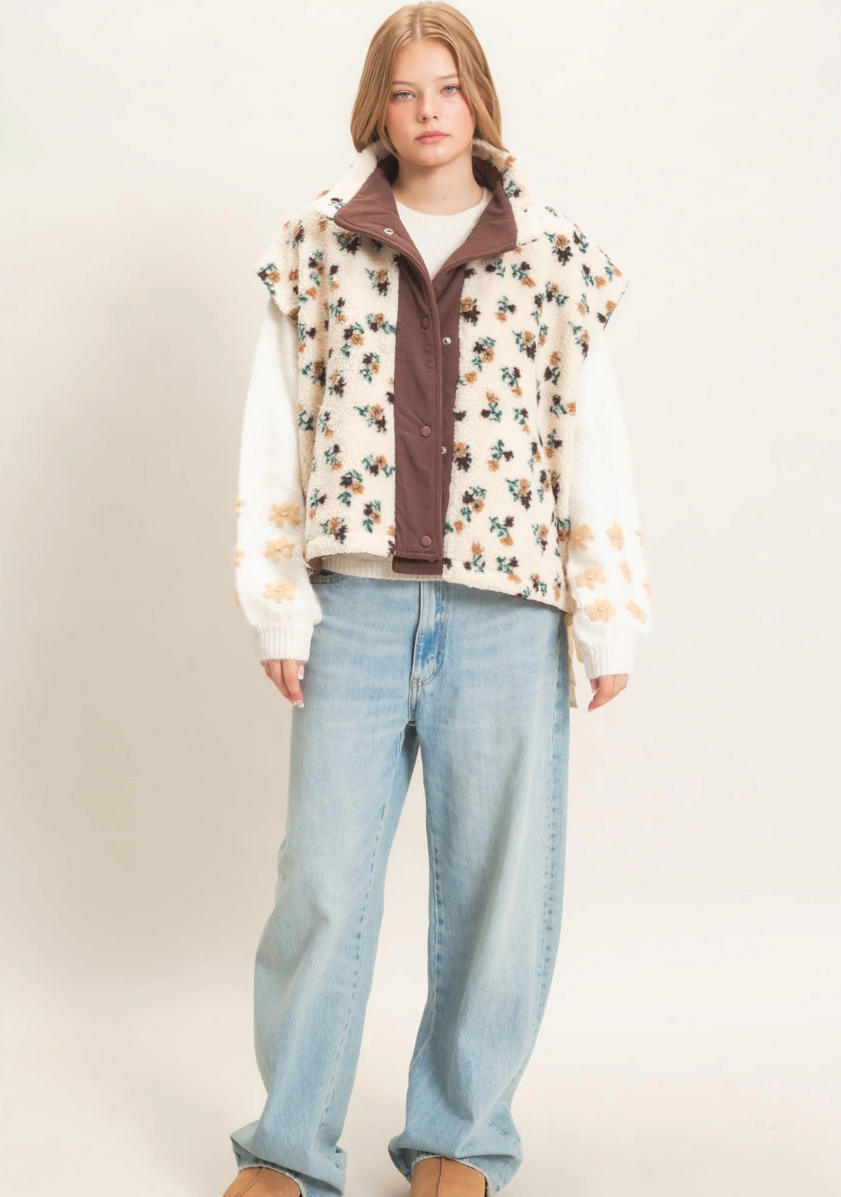 The Cabin Garden Mixed-Print Jacket