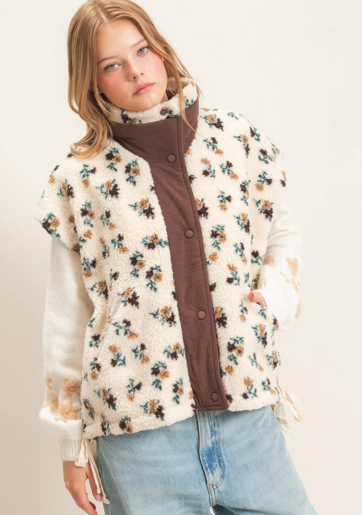 The Cabin Garden Mixed-Print Jacket