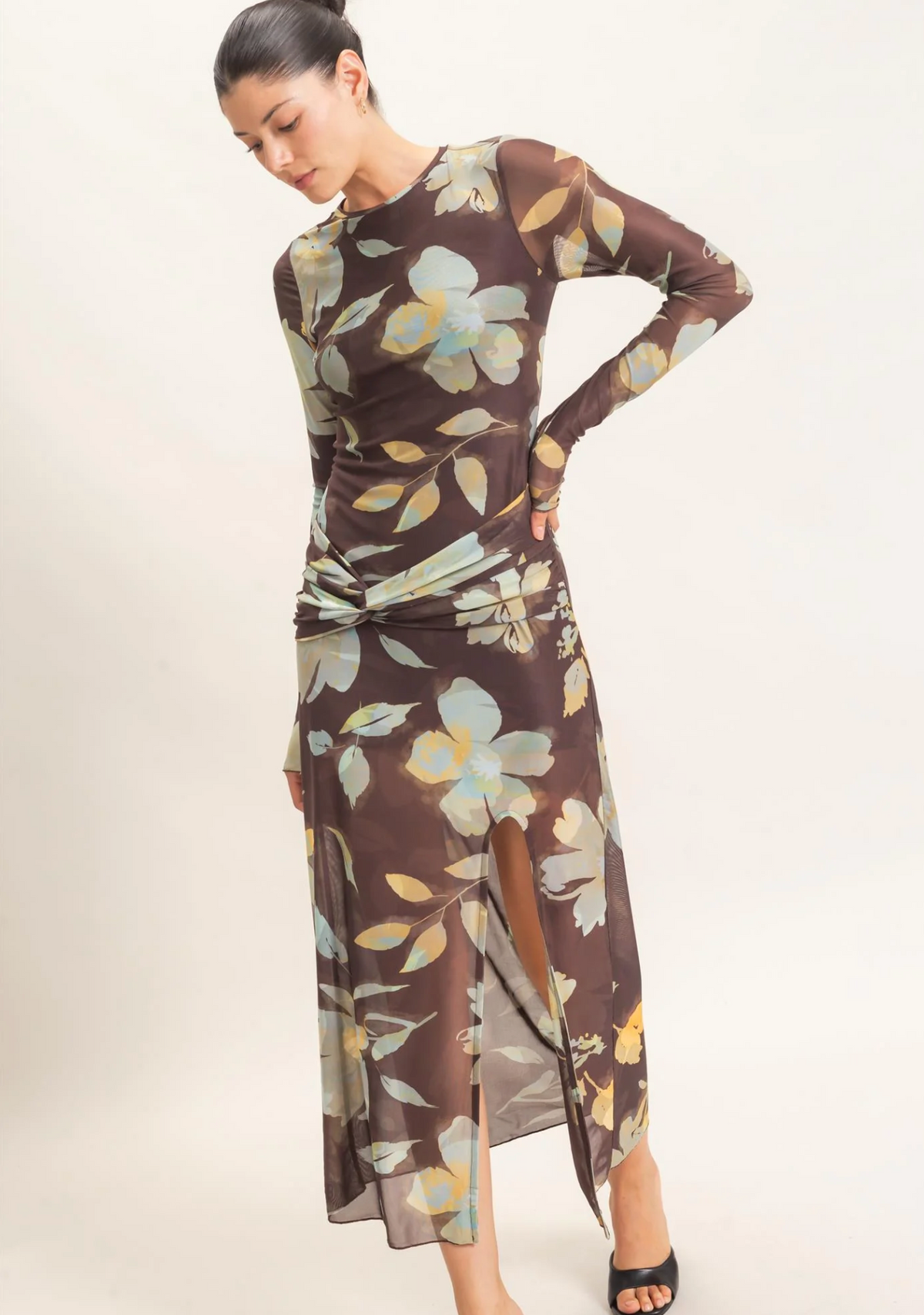 The Camille Floral Mesh Dress