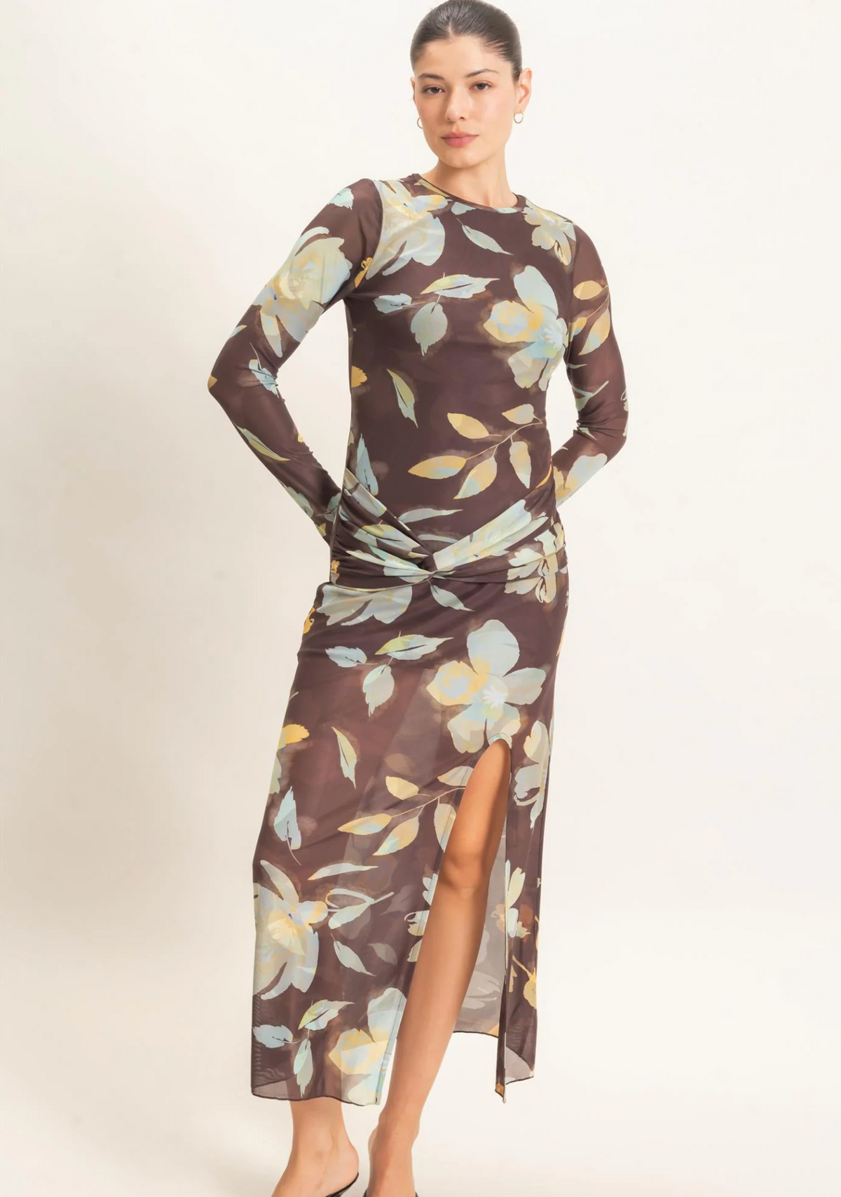 The Camille Floral Mesh Dress
