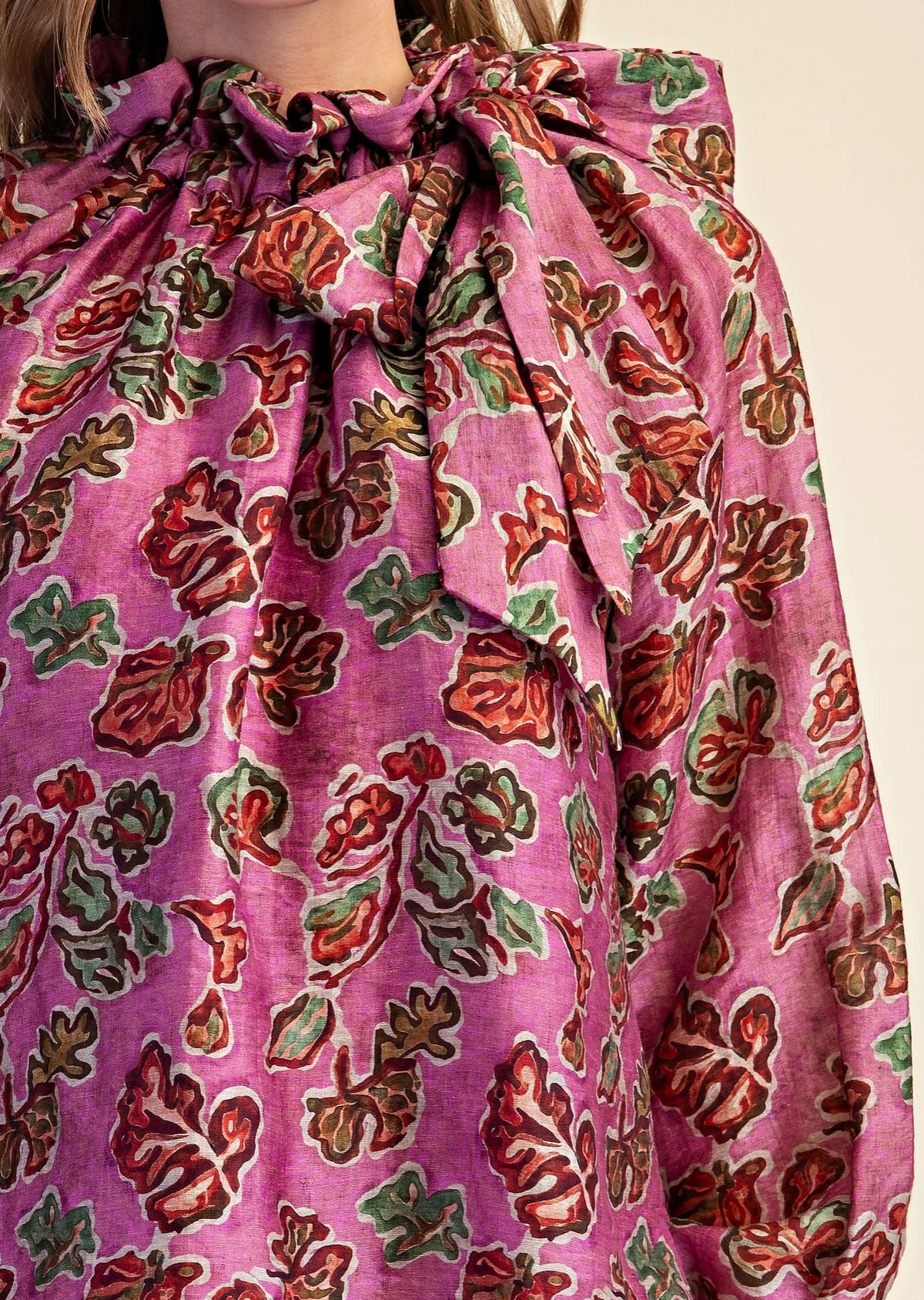 The Juliette Floral Bow Blouse