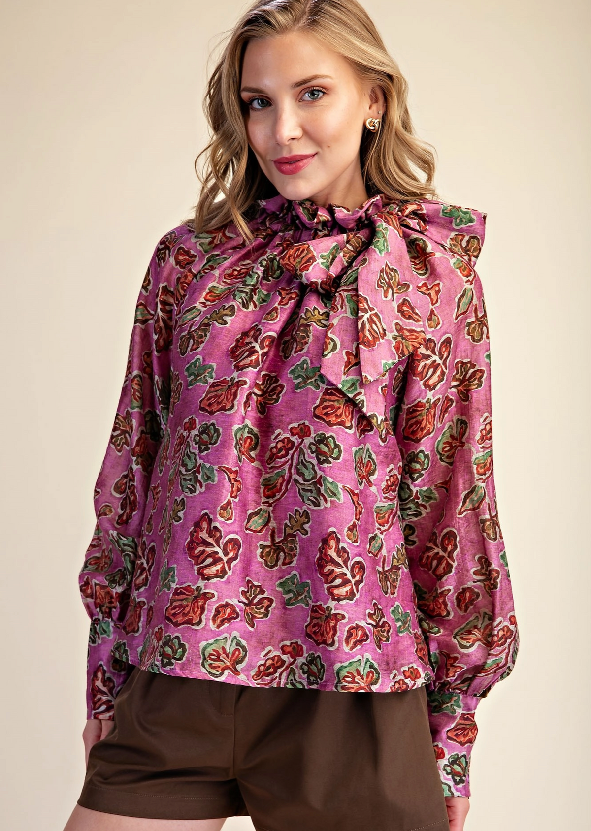 The Juliette Floral Bow Blouse