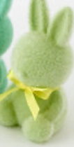 Small Flocked Sitting Bunny, Assorted Styles