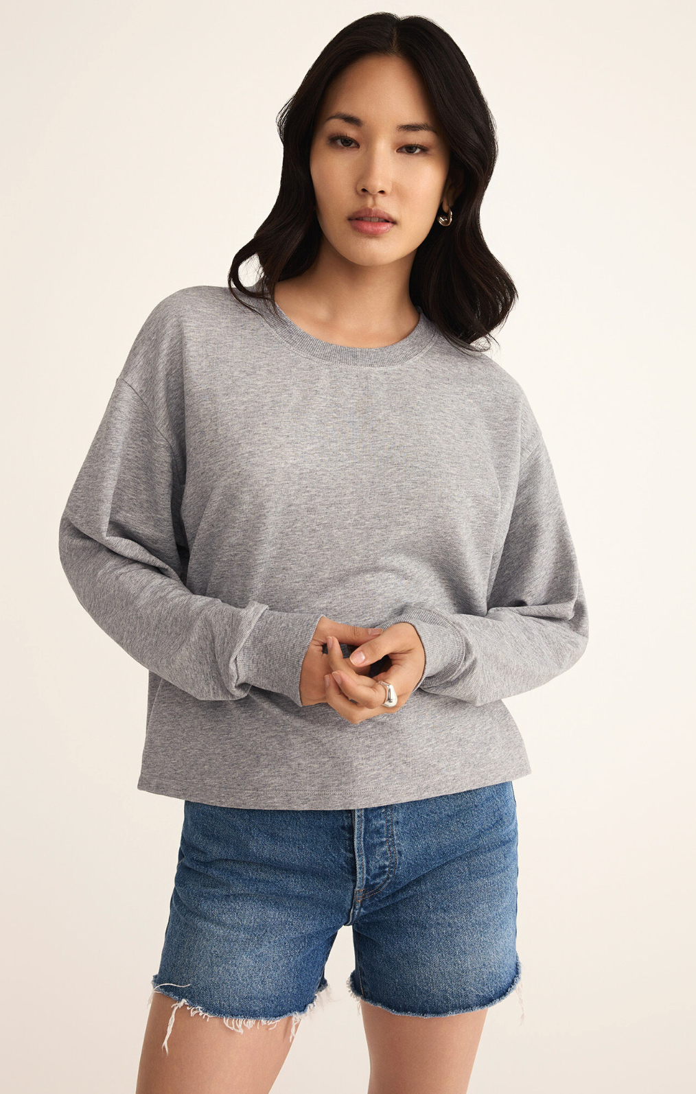 Z Supply | Ellis Sweatshirt, Classic Heather Grey