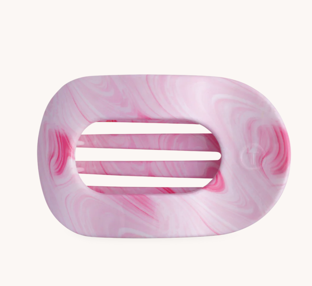 Medium Flat Round Hair Clip, Assorted Patterns