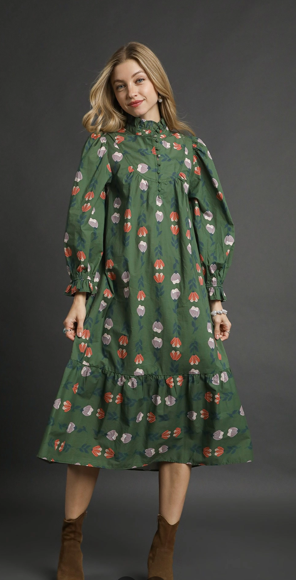 The Everly Floral Midi Dress
