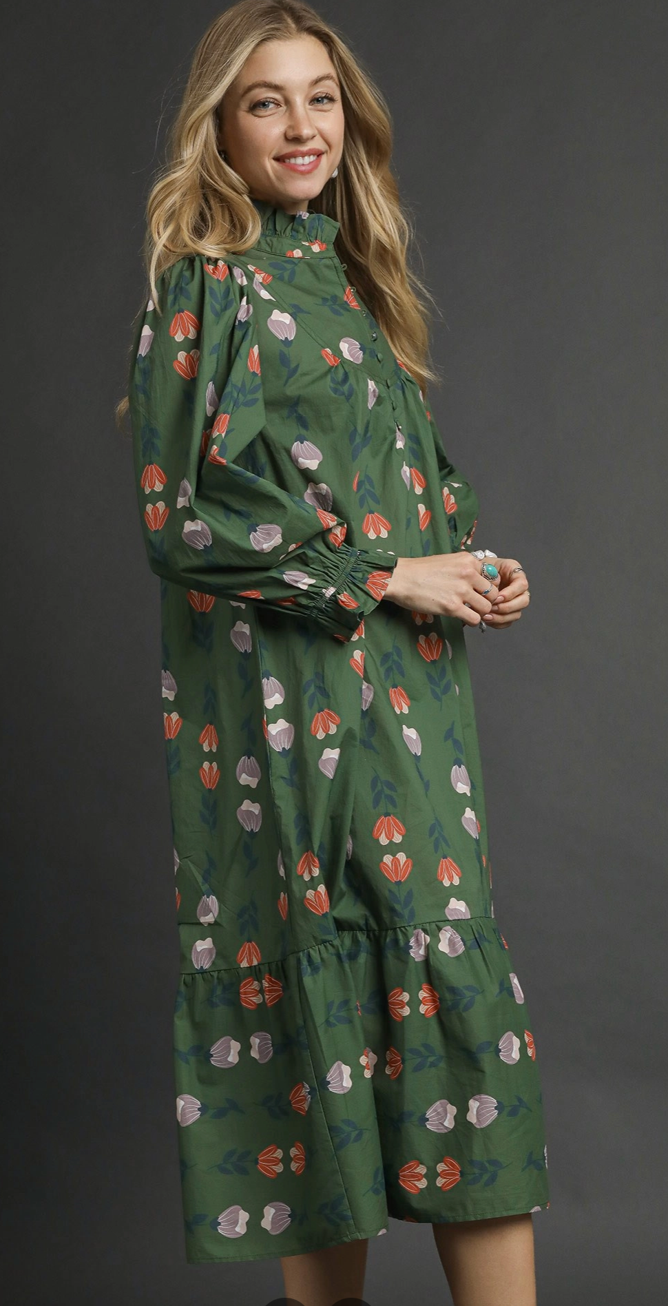 The Everly Floral Midi Dress