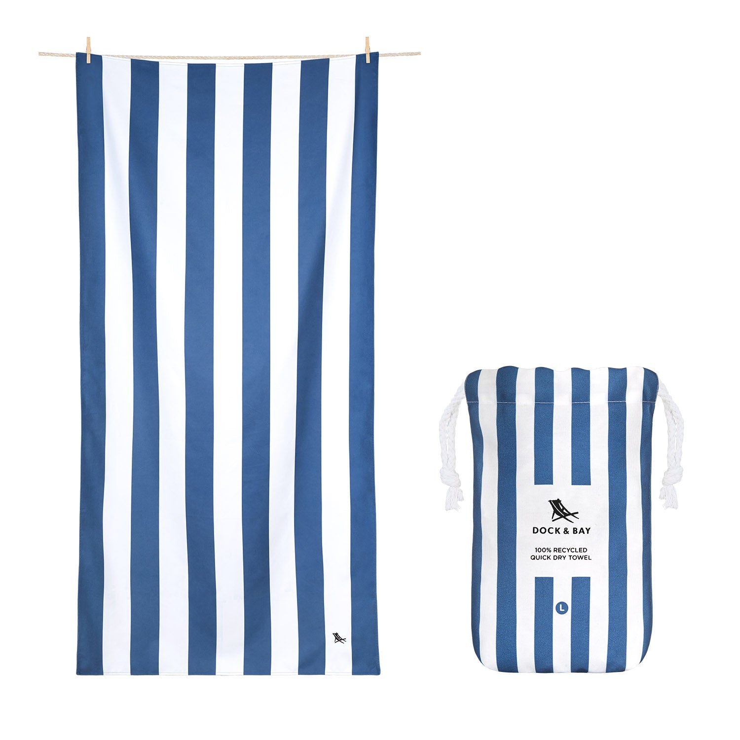 Dock & Bay | L Quick Dry Beach Towel, Cabana Collection