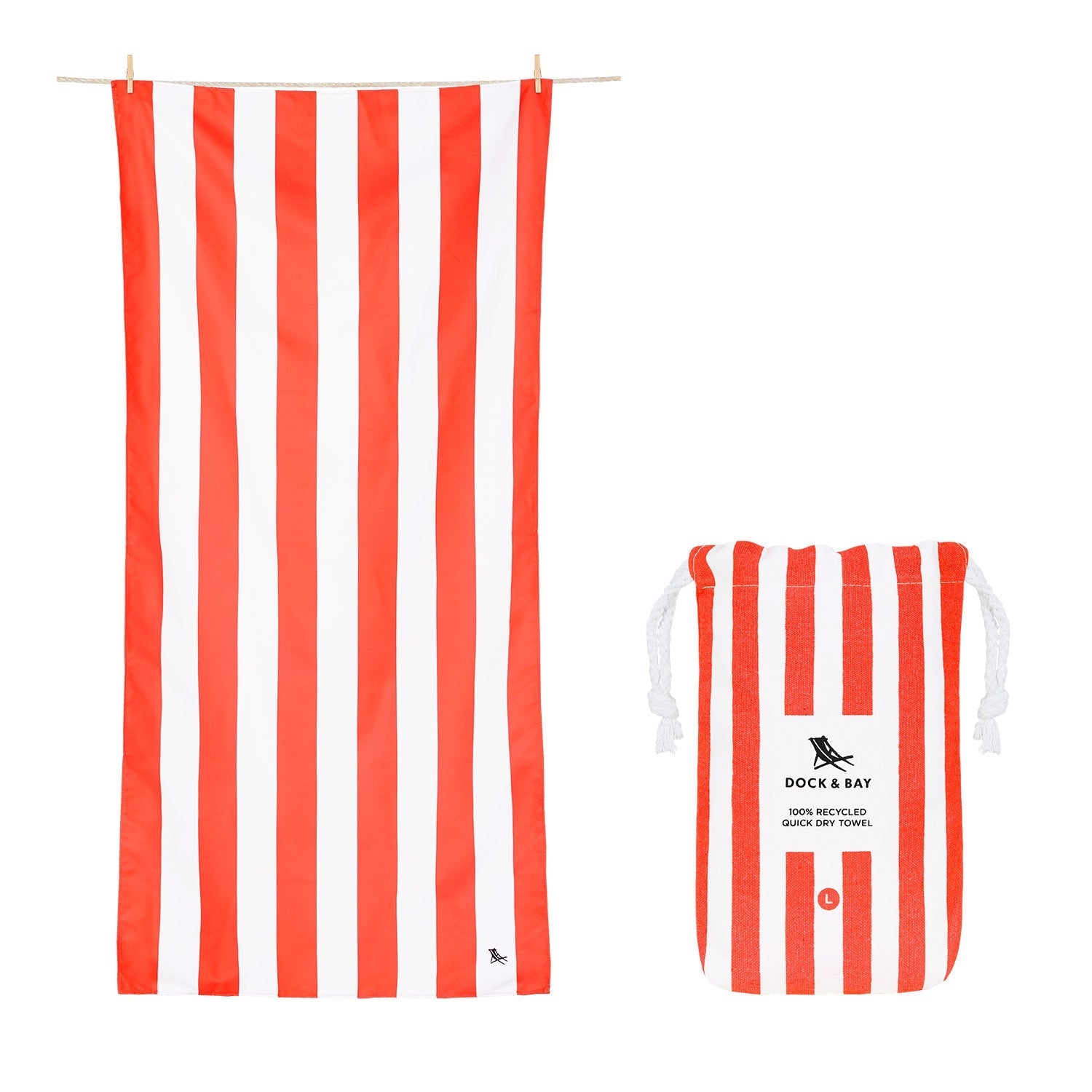 Dock & Bay | L Quick Dry Beach Towel, Cabana Collection