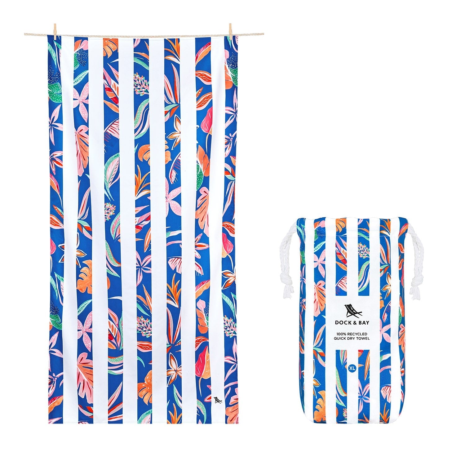 Dock & Bay | XL Quick Dry Beach Towel, Cabana Collection
