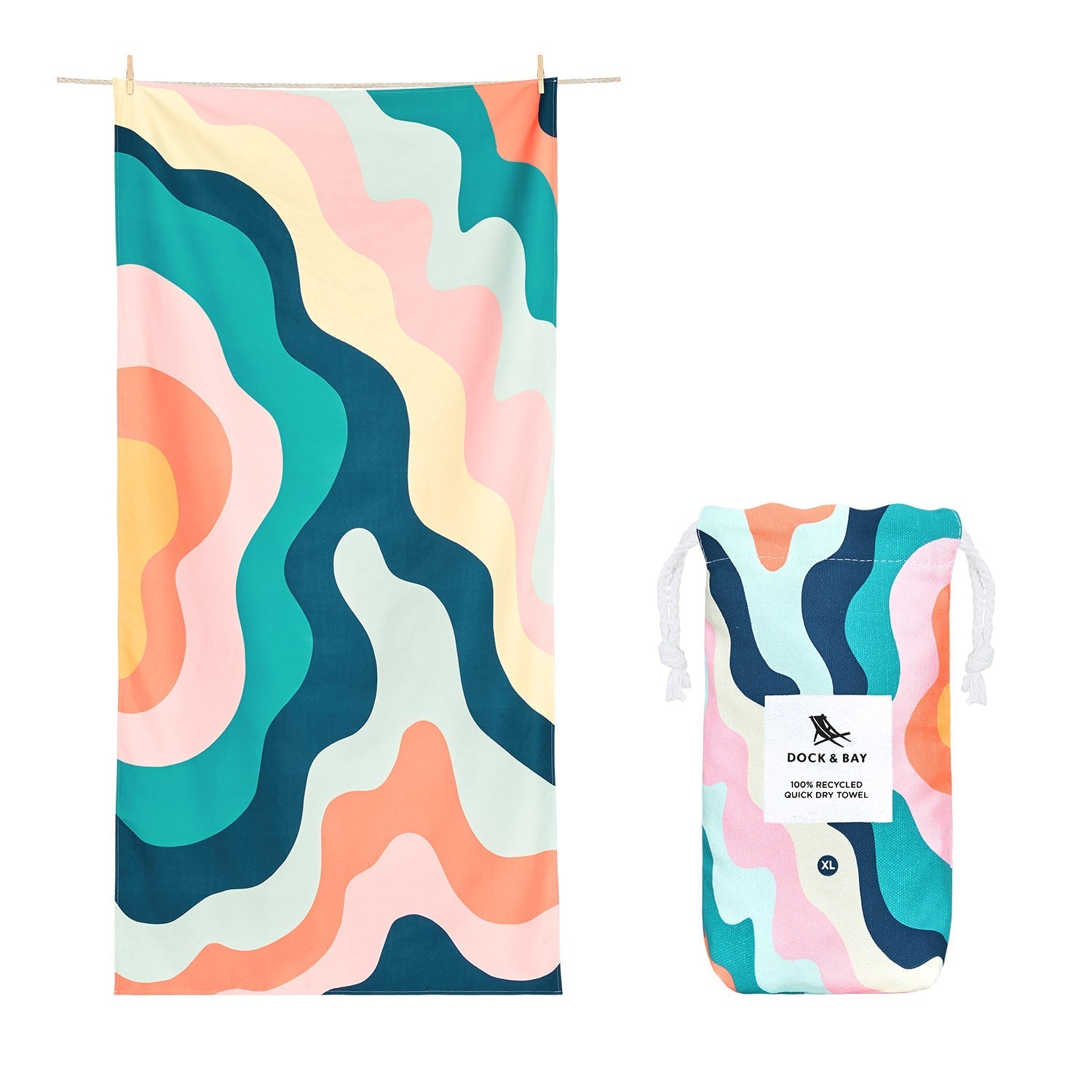 Dock & Bay | XL Quick Dry Beach Towel, Cabana Collection