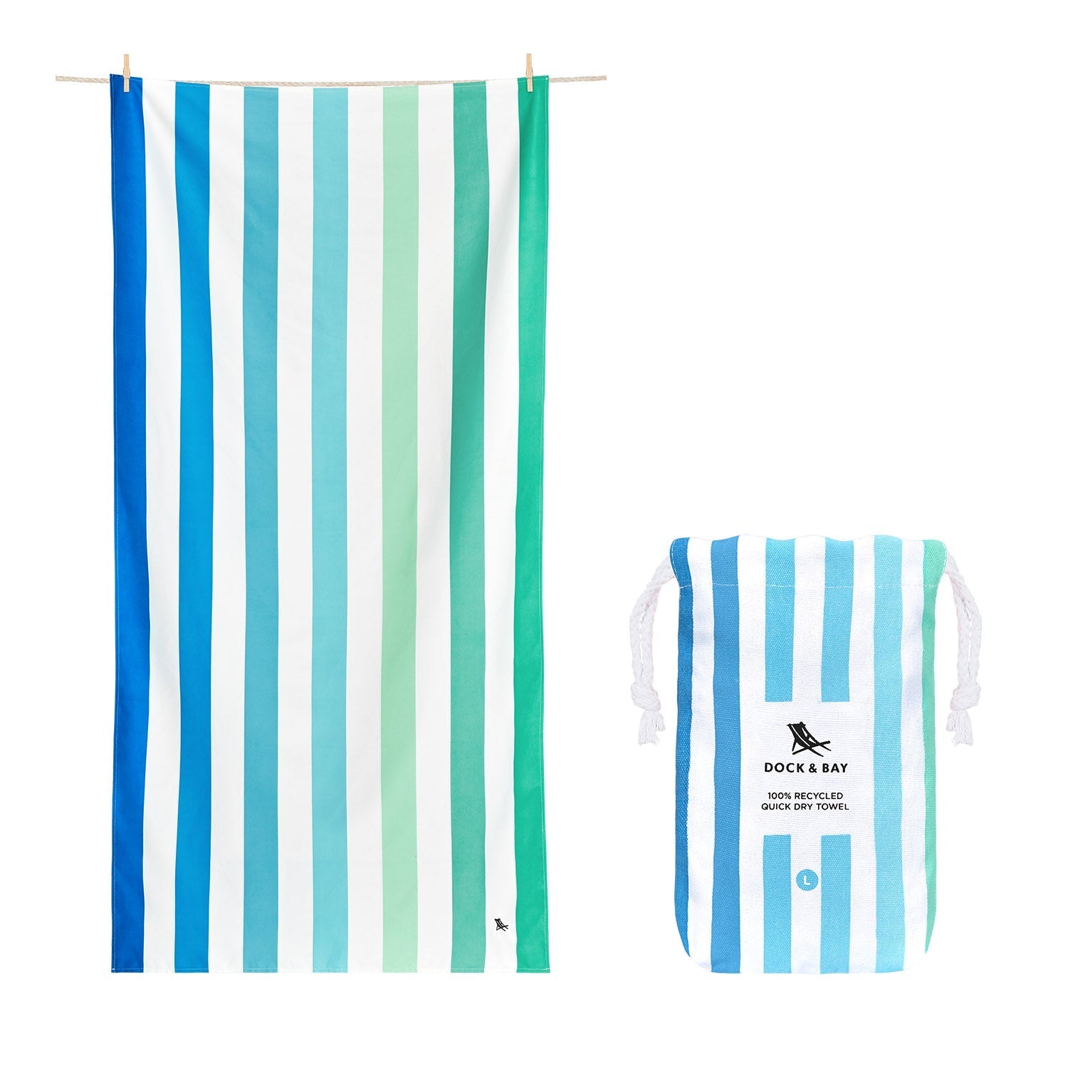 Dock & Bay | L Quick Dry Beach Towel, Cabana Collection