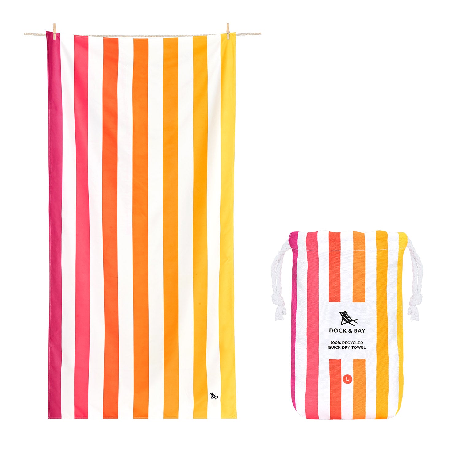 Dock & Bay | L Quick Dry Beach Towel, Cabana Collection