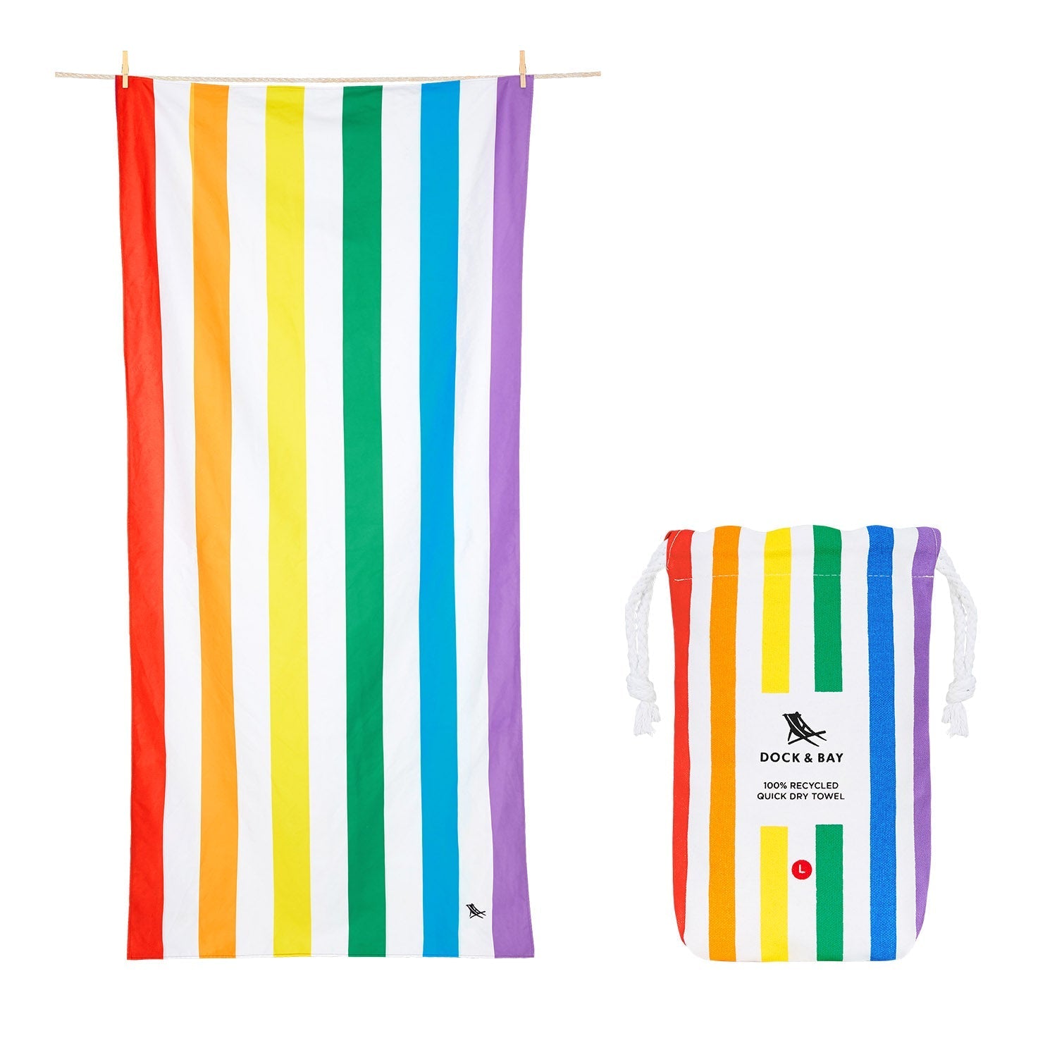 Dock & Bay | L Quick Dry Beach Towel, Cabana Collection