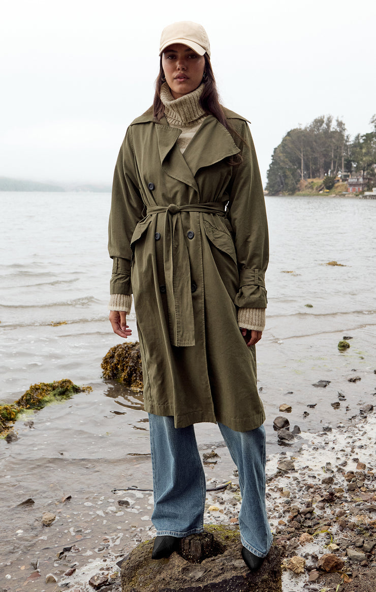 Z Supply | Dorian Trench Coat, Grape Leaf