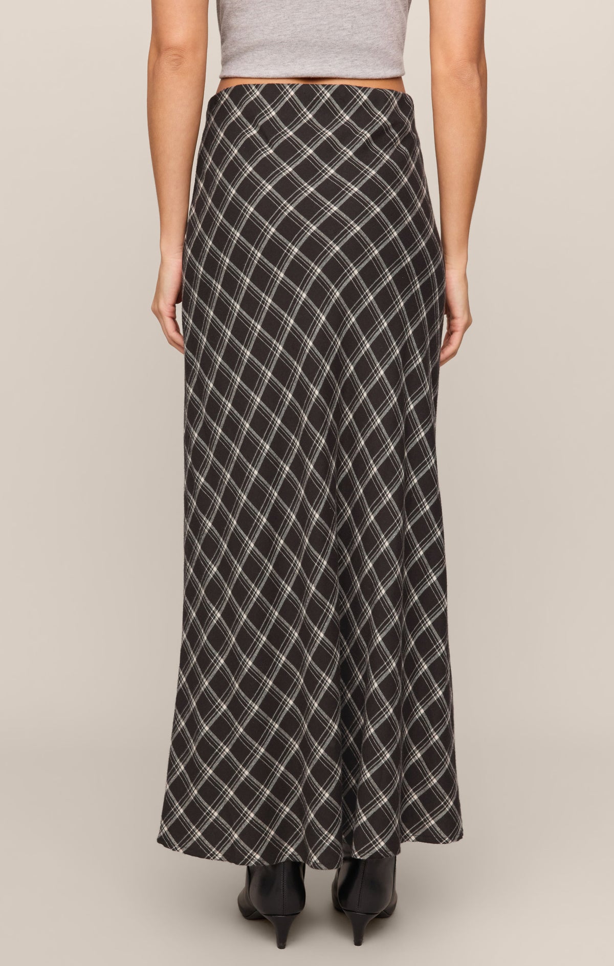 Europa Plaid Maxi Skirt