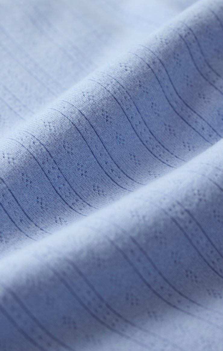 Let's Make Up Pointelle Short, Ice Blue