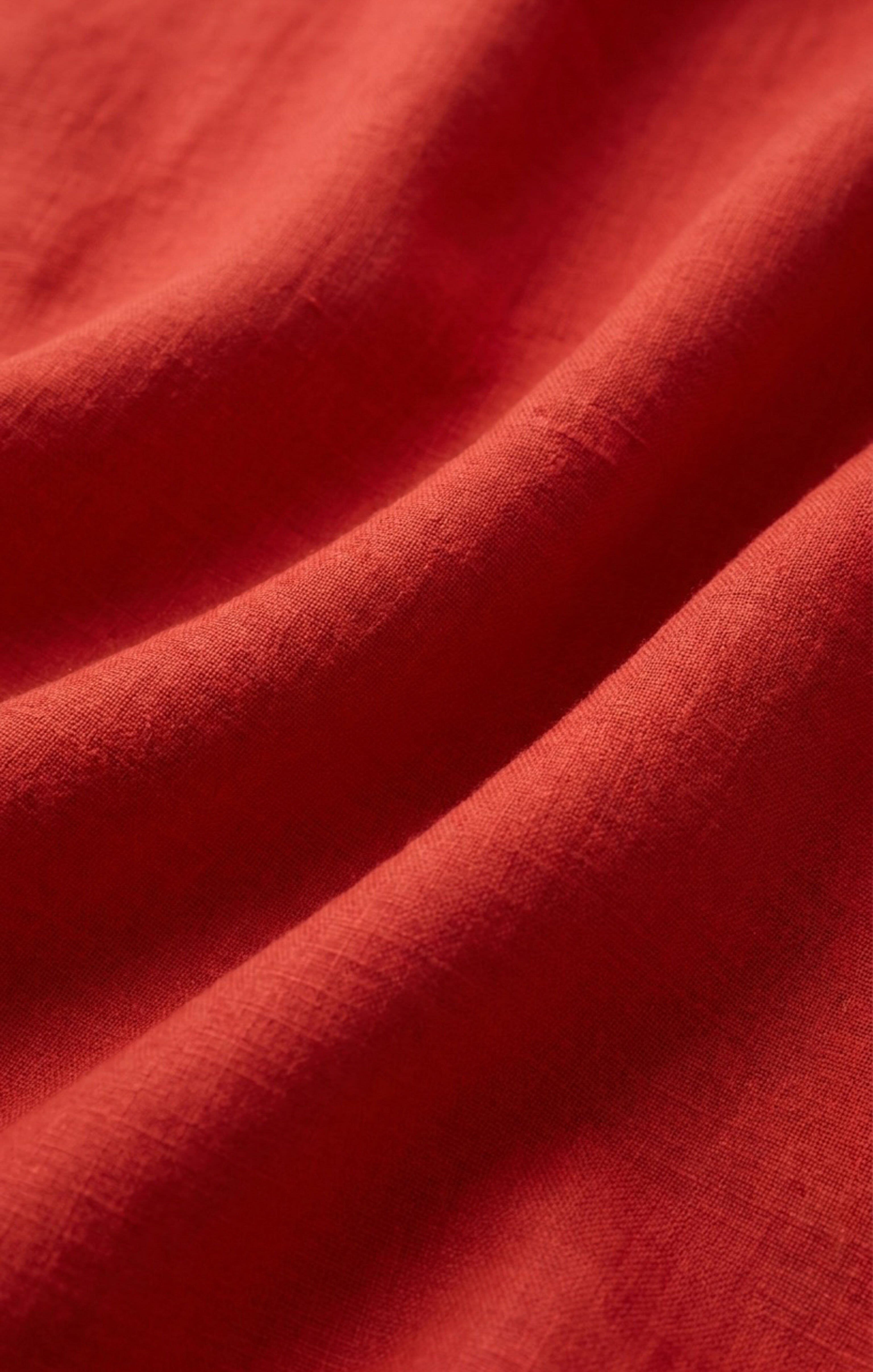 Sloane Linen Cropped Tank, Chili Pepper