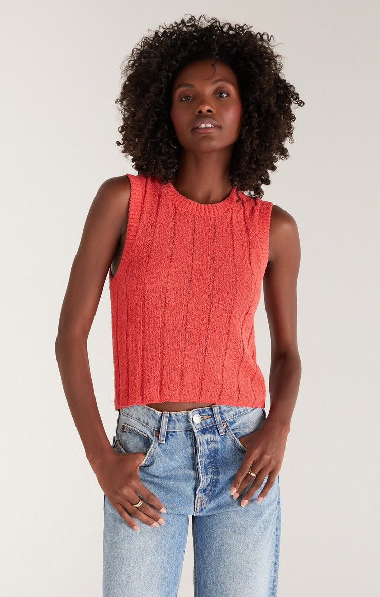 Z Supply | Piper Sweater Tank, Mineral Red