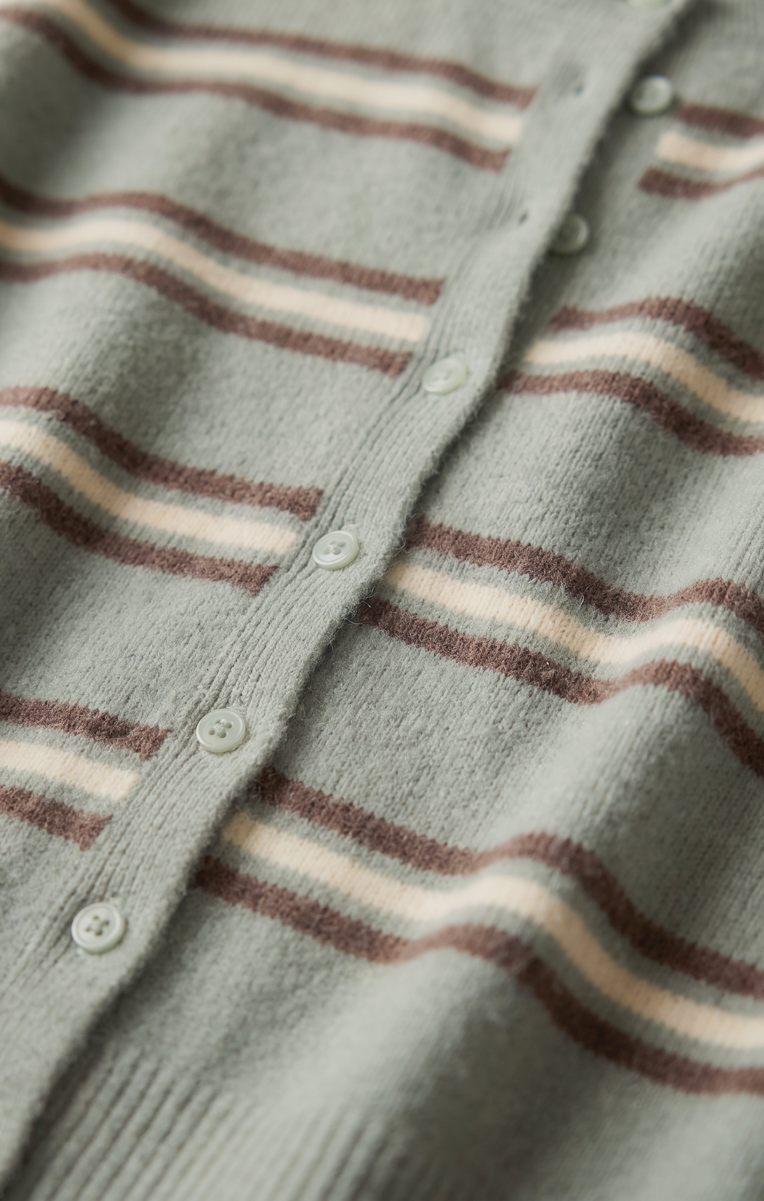 Medina Cozy Stripe Cardigan, Aqua Cloud